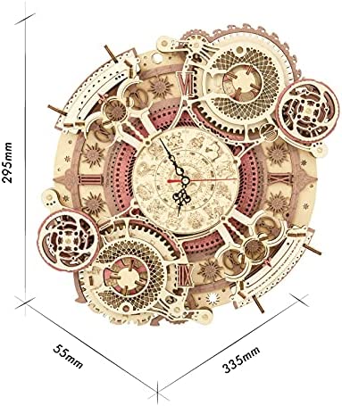 Robotime ROKR Time Art Zodiac Wall Clock 3D Wooden Puzzle Games