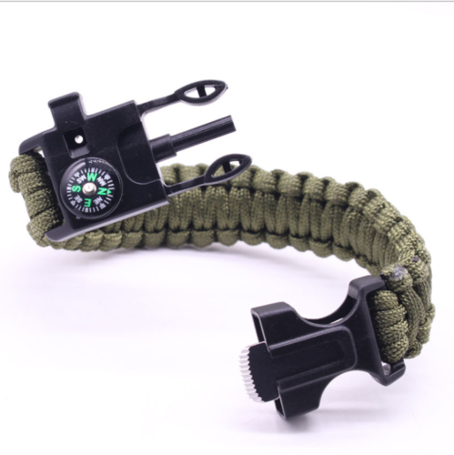 Emergency Paracord Bracelets, Survival Bracelet With Embedded Compass Whistle Survival Fire Starter Scraper Accessories, Suit For Hiking, Camping, Fishing And Hunting - YB Gift Store