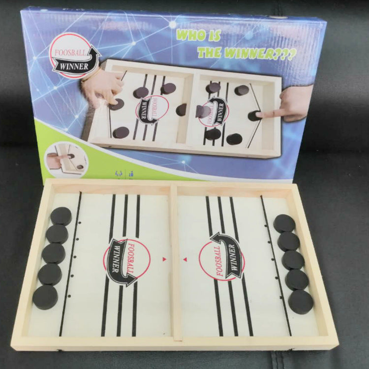 Puck Game Fast Sling Wooden Parent-child Interactive Game Chess Prop - YB Gift Store