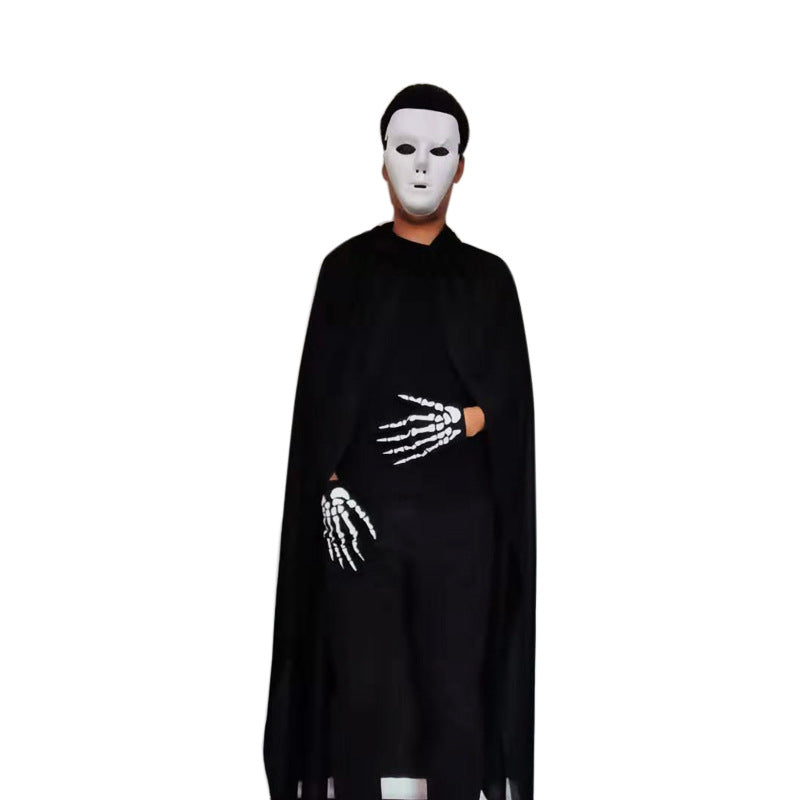 Halloween Party Grim Reaper Black Single Layer Cape - YB Gift Store