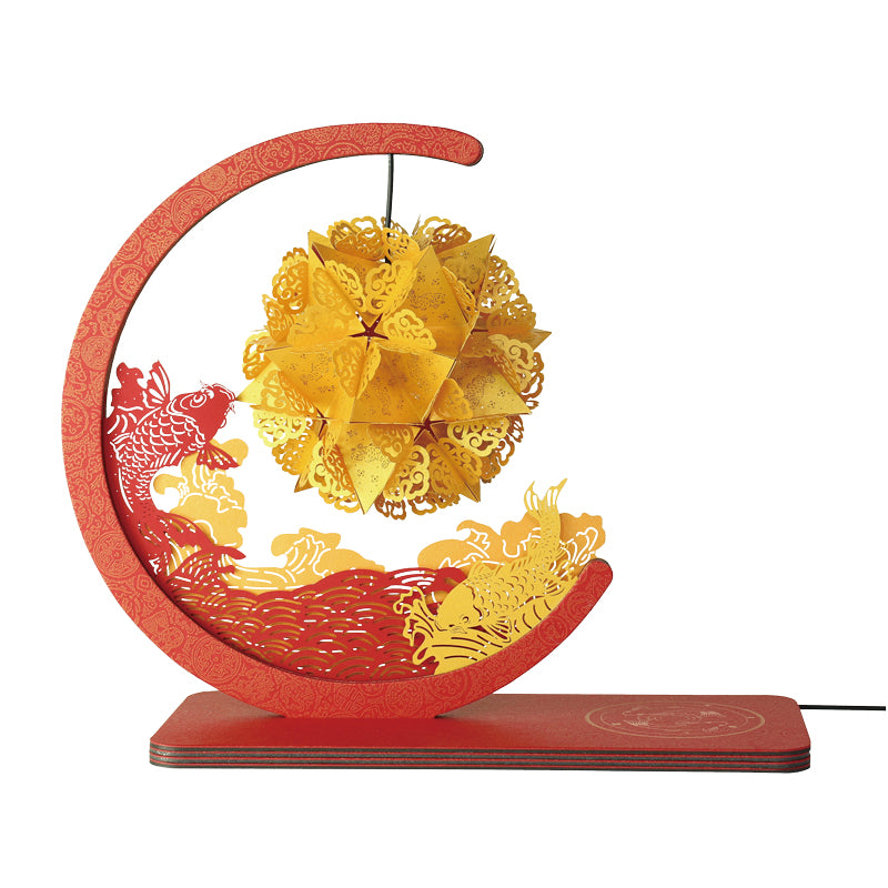 New Koi Paper Art Light DIY Creative Origami Light Night Light Birthday Gift Gift - YB Gift Store