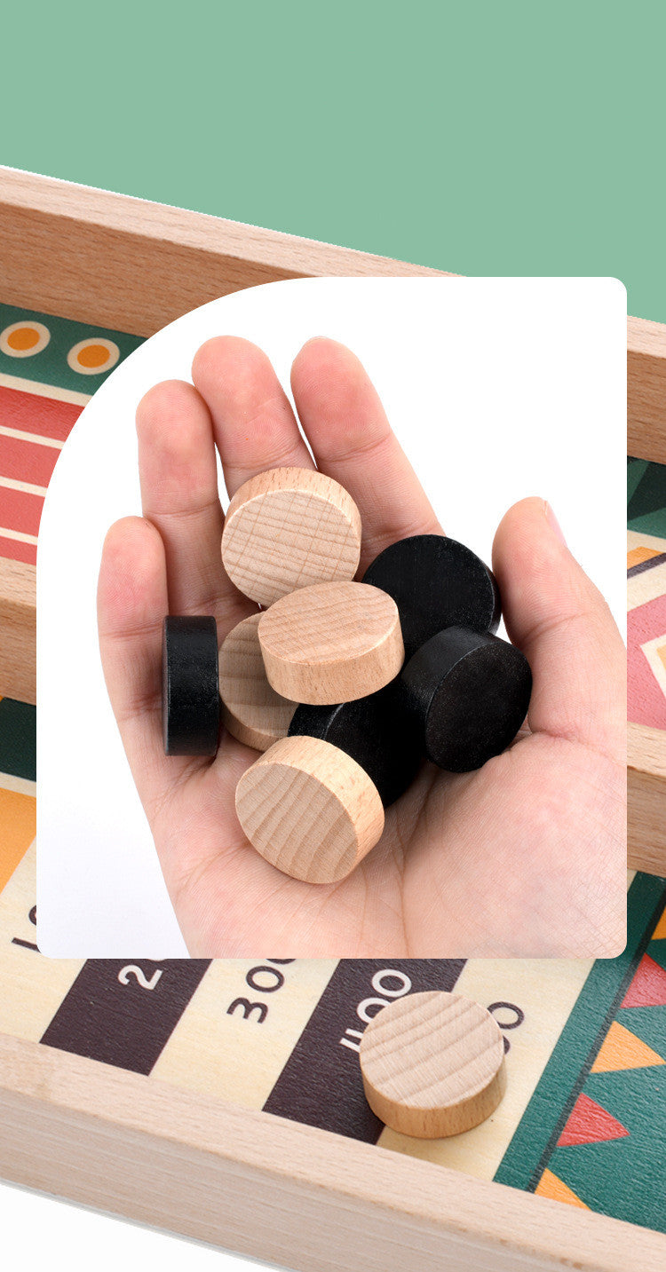 Fast Sling Puck Game Paced Wooden Table Hockey Winner Interactive Chess Toys - YB Gift Store