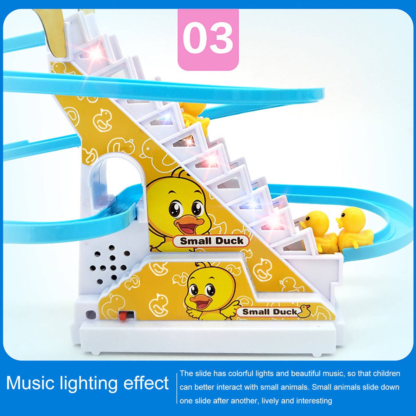 Little Duck Climbing Stairs Toy Little Penguin Automatic Ladder Light - YB Gift Store