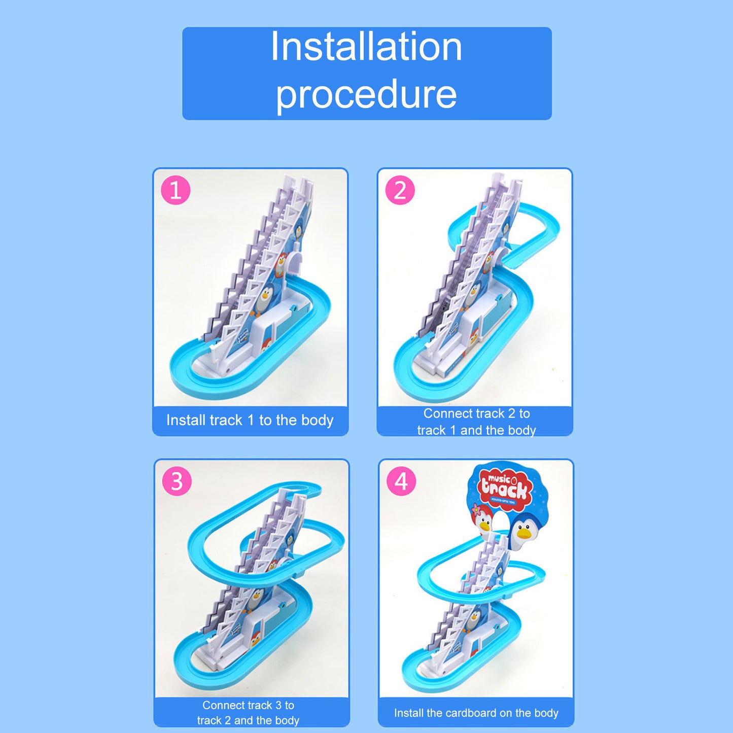 Little Duck Climbing Stairs Toy Little Penguin Automatic Ladder Light - YB Gift Store