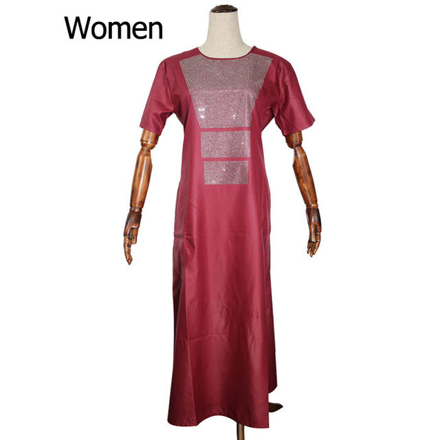 H&D African Couple Clothes Suits Long Dresses For Women Afri - YB Gift Store
