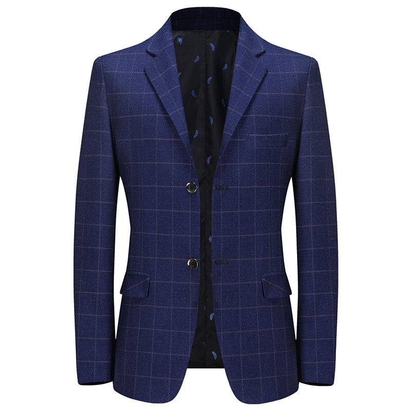 New Leisure Suits For Men Coat Plaid Fashion - YB Gift Store