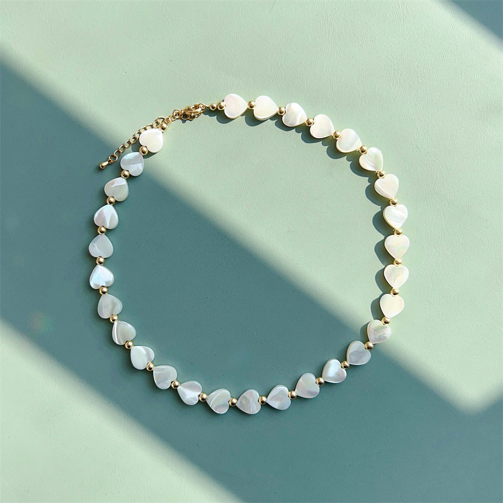 Natural Deep Sea Shell Love Star Beads Necklace - YB Gift Store