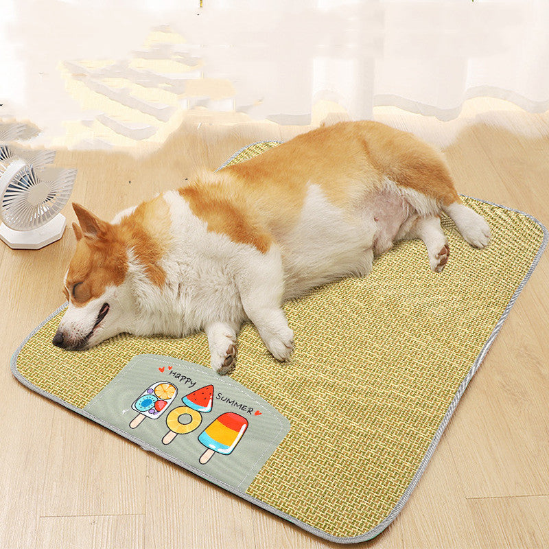 Pet Ice Cool Mat. Grass Mat, Dog's Nest, Cooling Summer.