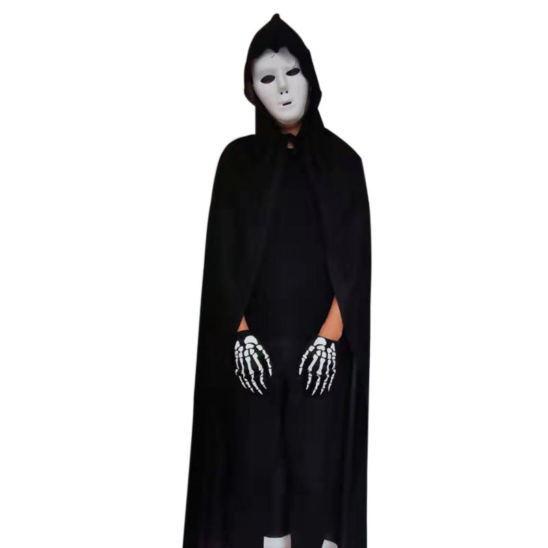 Halloween Party Grim Reaper Black Single Layer Cape - YB Gift Store