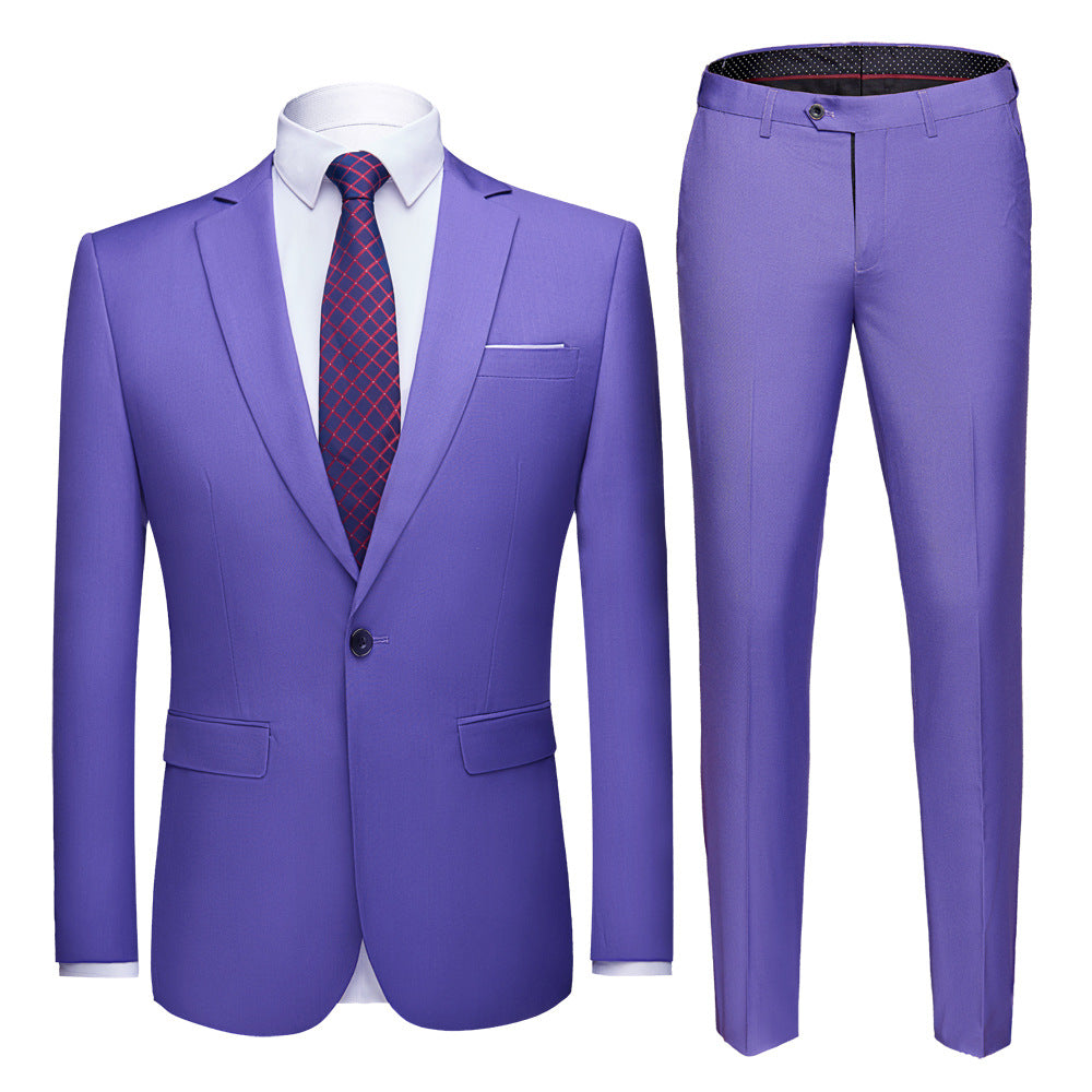 Men s Business Suits Wedding Dress Suit Set - YB Gift Store