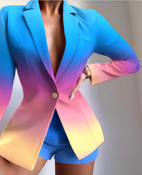 Casual Printed Fashion Small Suits For Women - YB Gift Store