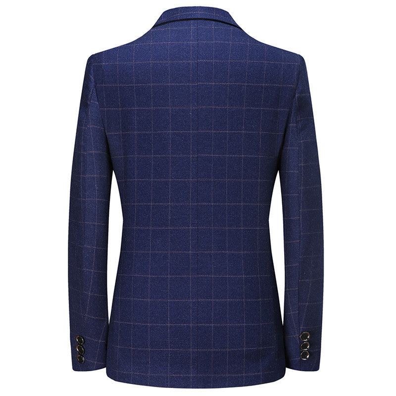 New Leisure Suits For Men Coat Plaid Fashion - YB Gift Store