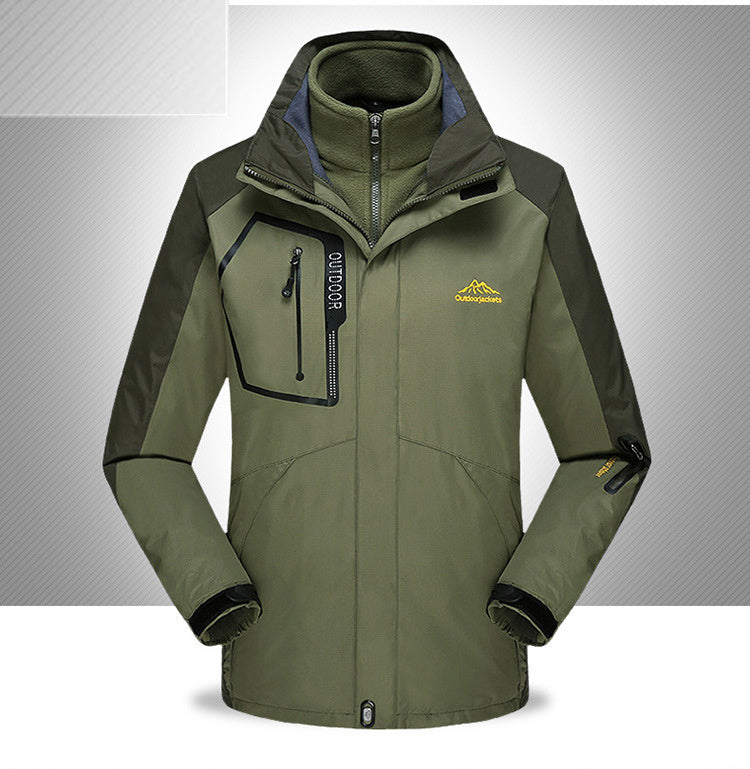 Plush 3-in-1 Military Style Jacket Coat - YB Gift Store