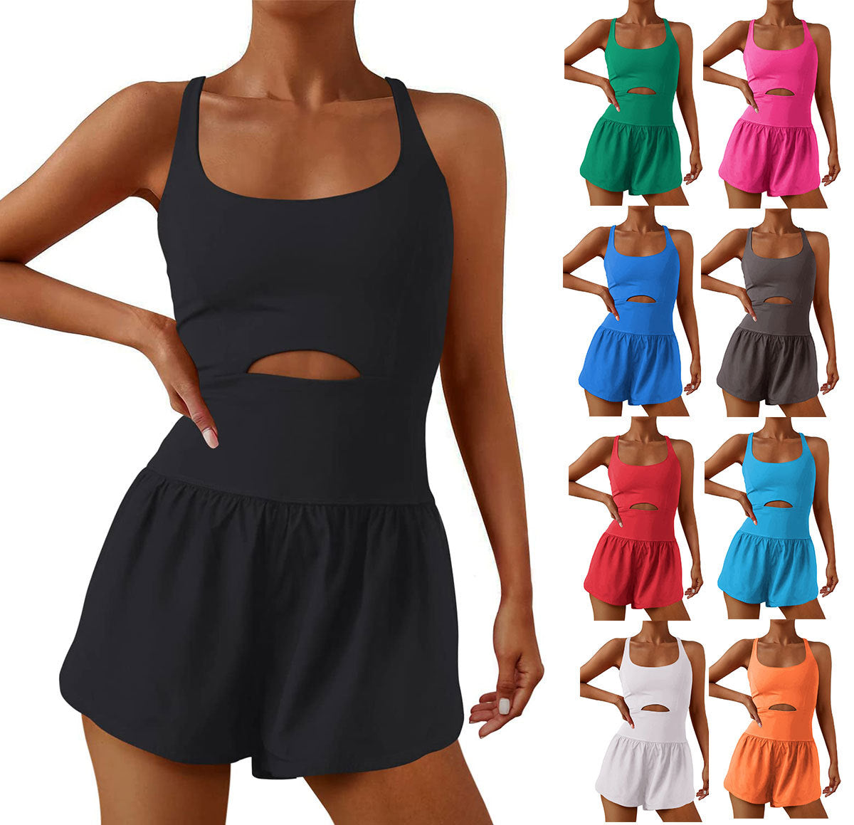 Outdoor Sports Women's Shorts Vest Casual Jumpsuit - YB Gift Store