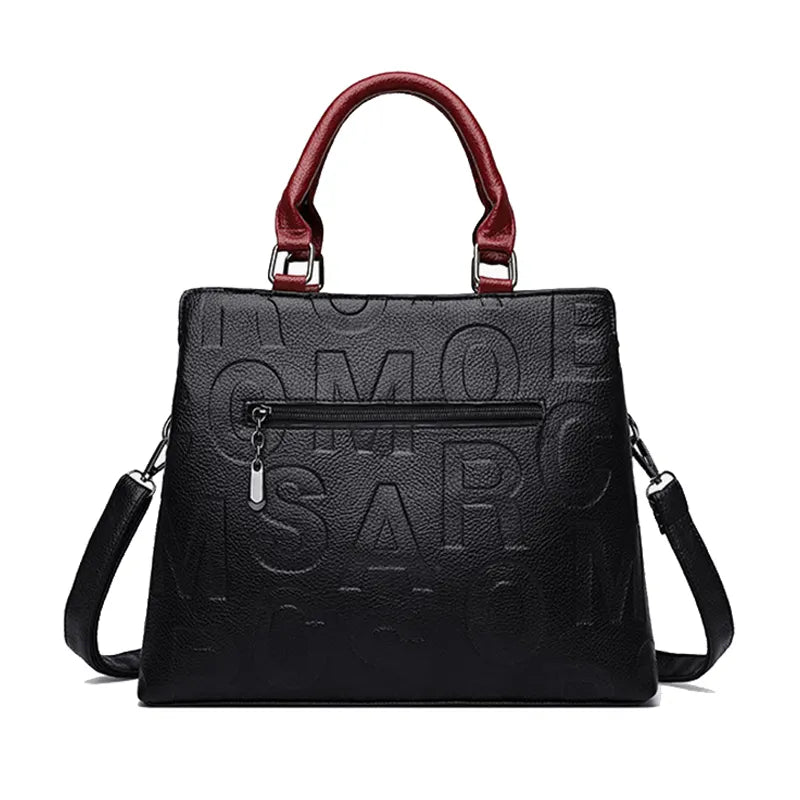 Trendy Handbag: Leather Casual Crossbody Bags for Women Ladies Luxury Designer Tote Handbag Female Large Capacity Travel ShouldSac