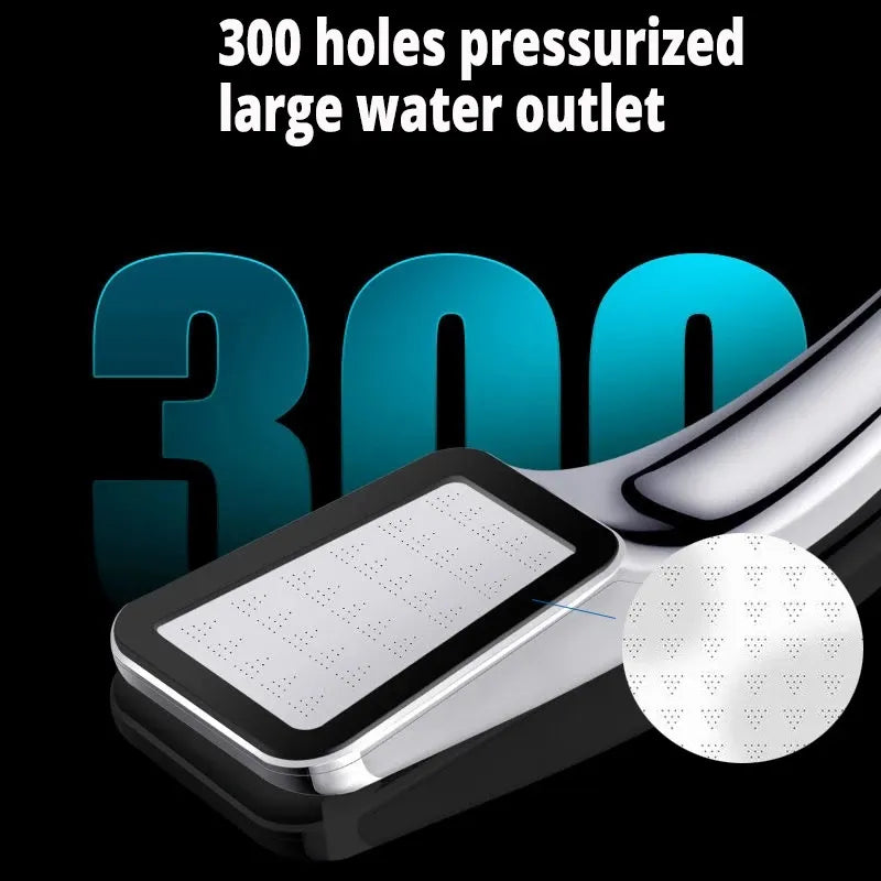 High Quality Pressure Rainfall Shower Head 300 Holes Shower Head Water Saving Filter Spray Nozzle High Pressure Water Saving