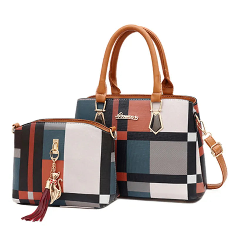 Handbag Set: 2PC Women's bag Casual women's handbags Luxury handbag Designer Messenger bag Shoulder bags new bags for women and Korean