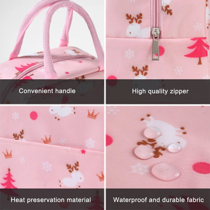 Portable Cooler Bag Ice Pack Lunch Box Insulation Package Insulated Thermal Food Picnic Bags Pouch For Women Girl Kids Childrenx54