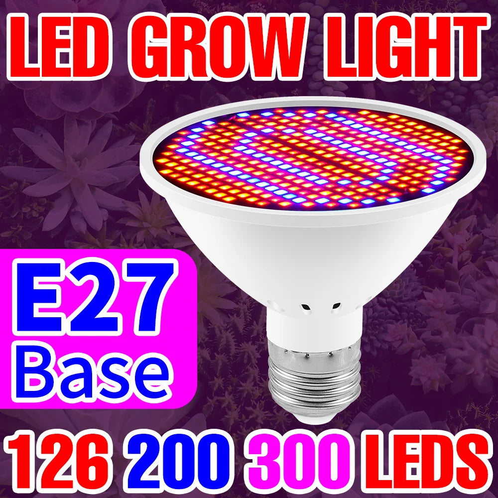 Lamp: GU5.3 Led Fitolampy 85-265V Growing Lamp E14 UV IR Grow Bulb LED E27 Plant Light For Seedling Vegetables B22 Cultivo Indoor GU10
