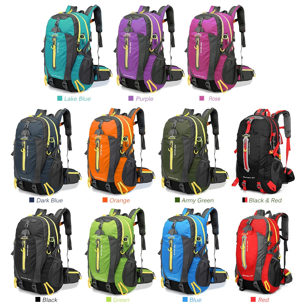 Sports Backpack: Waterproof Climbing Backpack Rucksack 40L Outdoor Sports Bag Travel Backpack Camping Hiking Backpack Women Trekking Bag For Men