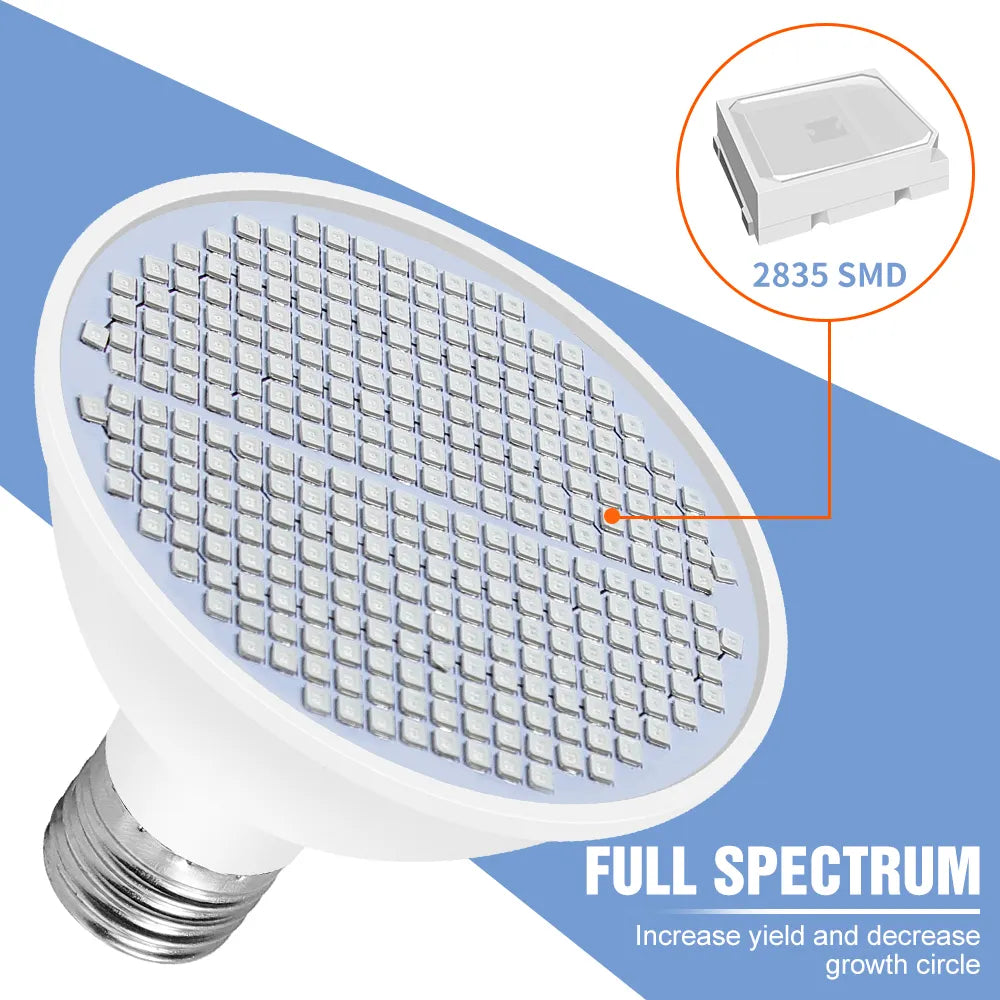 Lamp: GU5.3 Led Fitolampy 85-265V Growing Lamp E14 UV IR Grow Bulb LED E27 Plant Light For Seedling Vegetables B22 Cultivo Indoor GU10