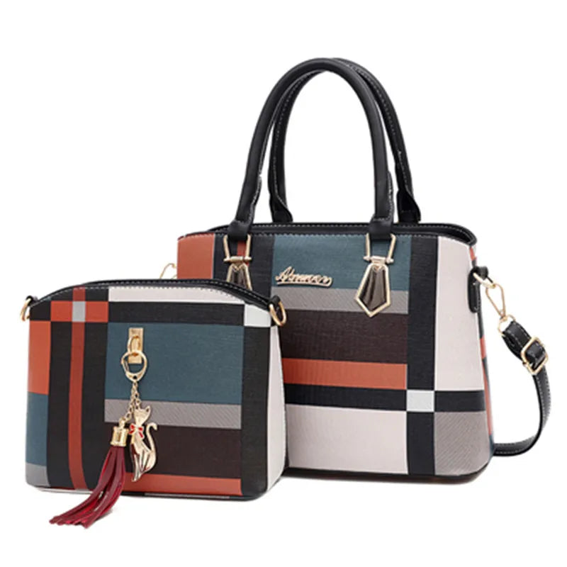 Handbag Set: 2PC Women's bag Casual women's handbags Luxury handbag Designer Messenger bag Shoulder bags new bags for women and Korean
