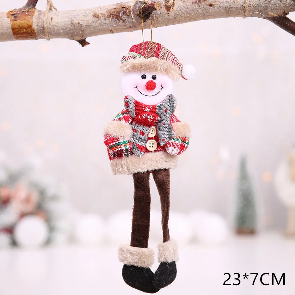 New Year 2023 Cute Christmas Dolls Santa Claus/Snowman/Elk Noel Christmas Tree Decoration for home Xmas Navidad 2022 Kids Gift