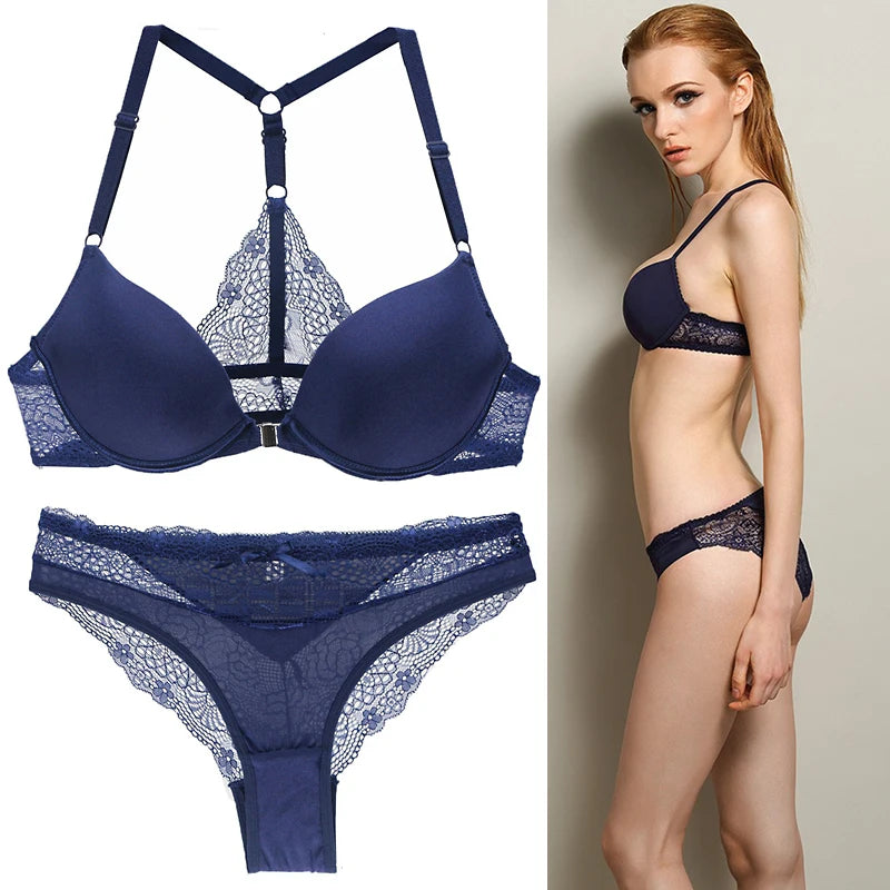 Jasmine Underwear Set: Push Up Bra & Panty Set Hot Sale 8 Color Sexy Elegant ABC Cup Bra and Panty Set Women Bras Sets Lady Undergarment Lingeries Brief Thong