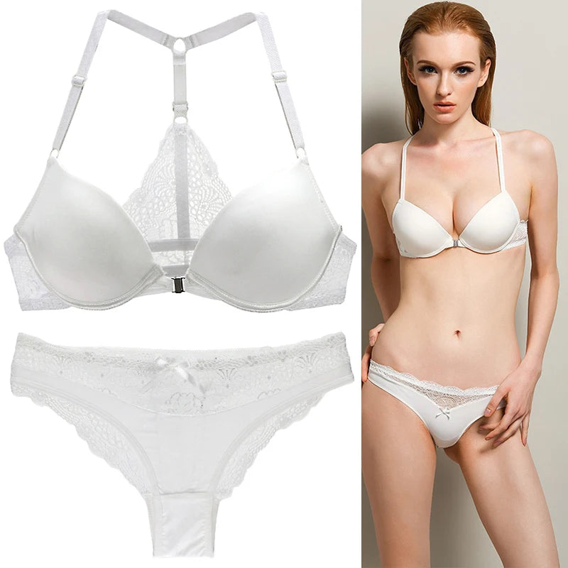 Jasmine Underwear Set: Push Up Bra & Panty Set Hot Sale 8 Color Sexy Elegant ABC Cup Bra and Panty Set Women Bras Sets Lady Undergarment Lingeries Brief Thong