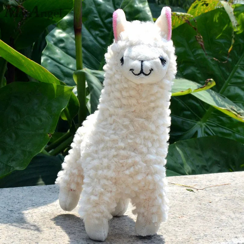 Lovely 23cm White Alpaca Llama Plush Toy Doll Animal Stuffed Animal Dolls Japanese Soft Plush Alpacasso For Kids Birthday Gifts