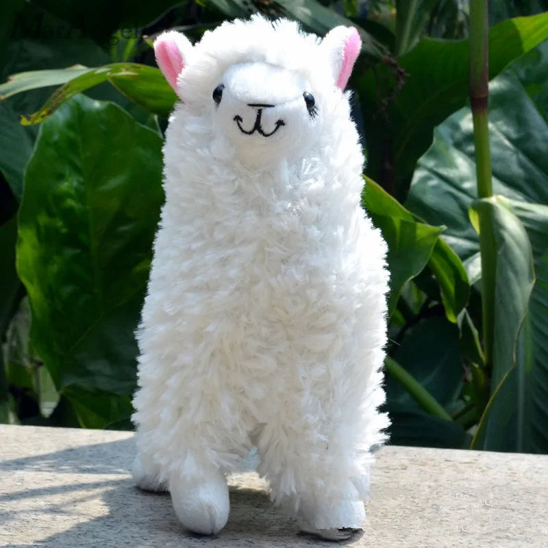 Lovely 23cm White Alpaca Llama Plush Toy Doll Animal Stuffed Animal Dolls Japanese Soft Plush Alpacasso For Kids Birthday Gifts