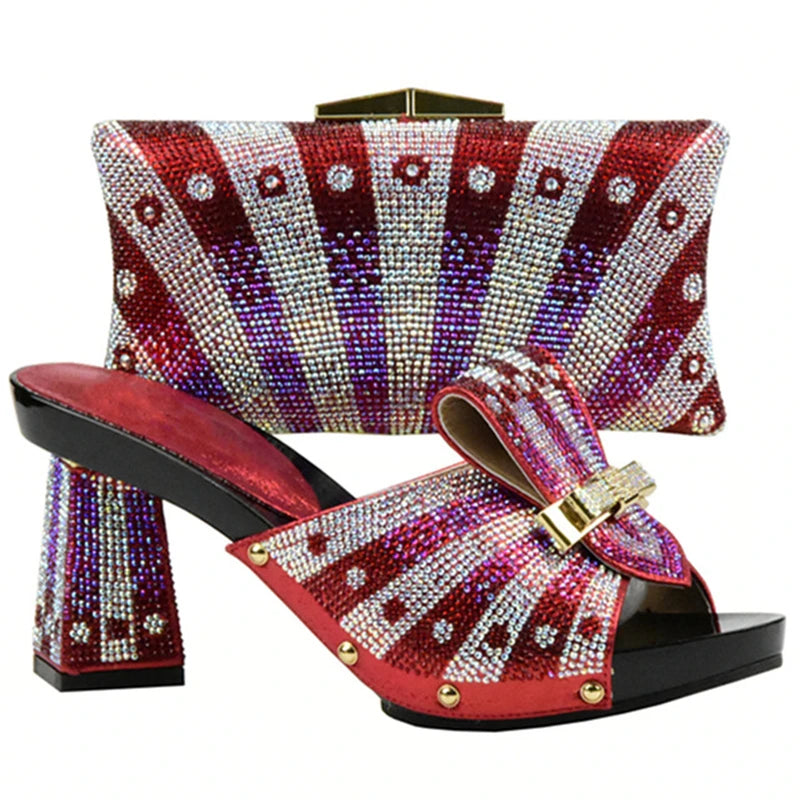 Latest Green Color African Shoe and Bag Sets Italian Nigerian Shoes and Matching Bags Italian Ladies Women Shoes and Bag Sets