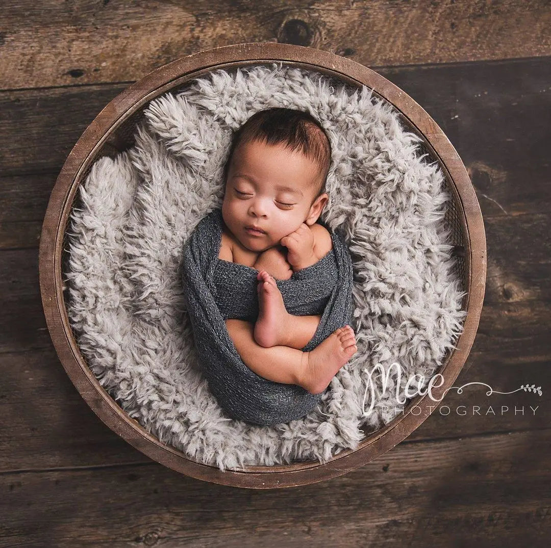 New Newborn Backdrop Faux Fur Flokati Rug Blanket Shoot Studio Accessories Baby Bebe Photography Props For Basket Stuffer