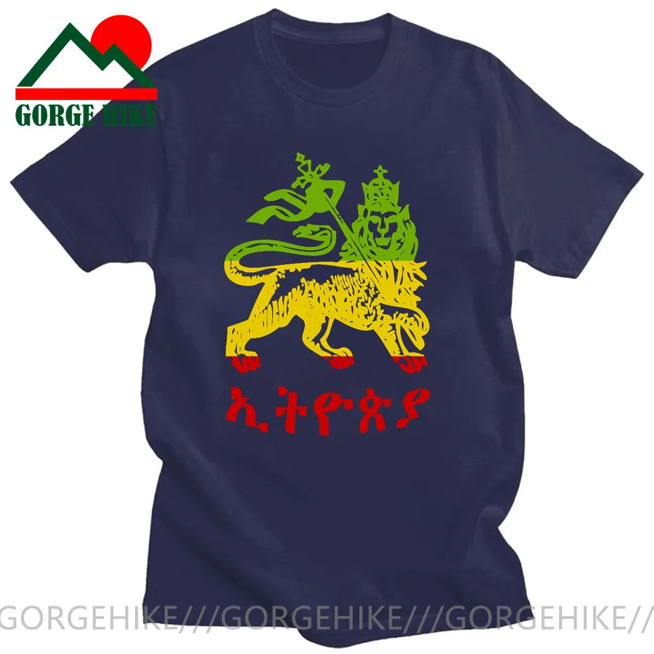 Raggae T-Shirt🇯🇲: Fashion Lion Of Judah Reggae Music Rastafari Rasta t shirt for men cotton awesome summer gents t shirt tee clothing Natural Tops Plus Size