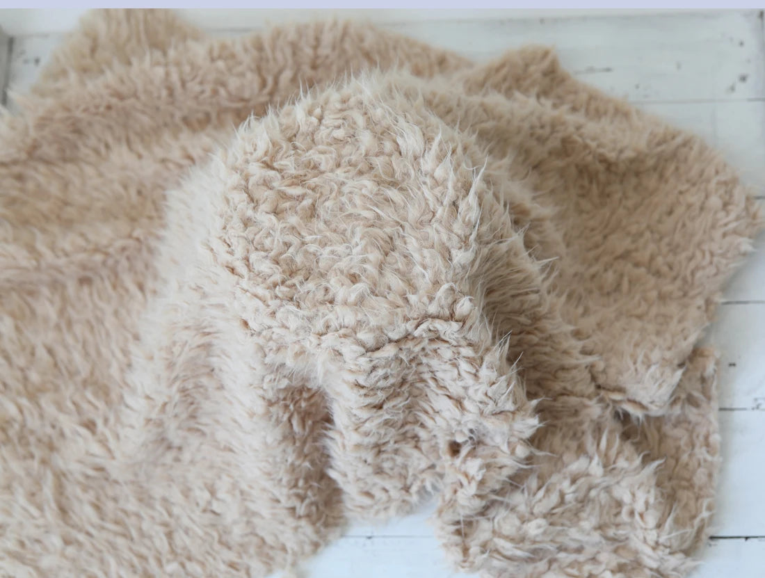 New Newborn Backdrop Faux Fur Flokati Rug Blanket Shoot Studio Accessories Baby Bebe Photography Props For Basket Stuffer