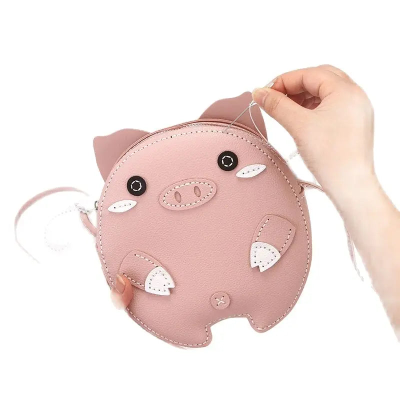 Handmade Handbag: DIY Handmade Bag Shoulder Strap Woven Pig Bag Set PU Handbag Accessories For Backpack Woven Bucket Bag