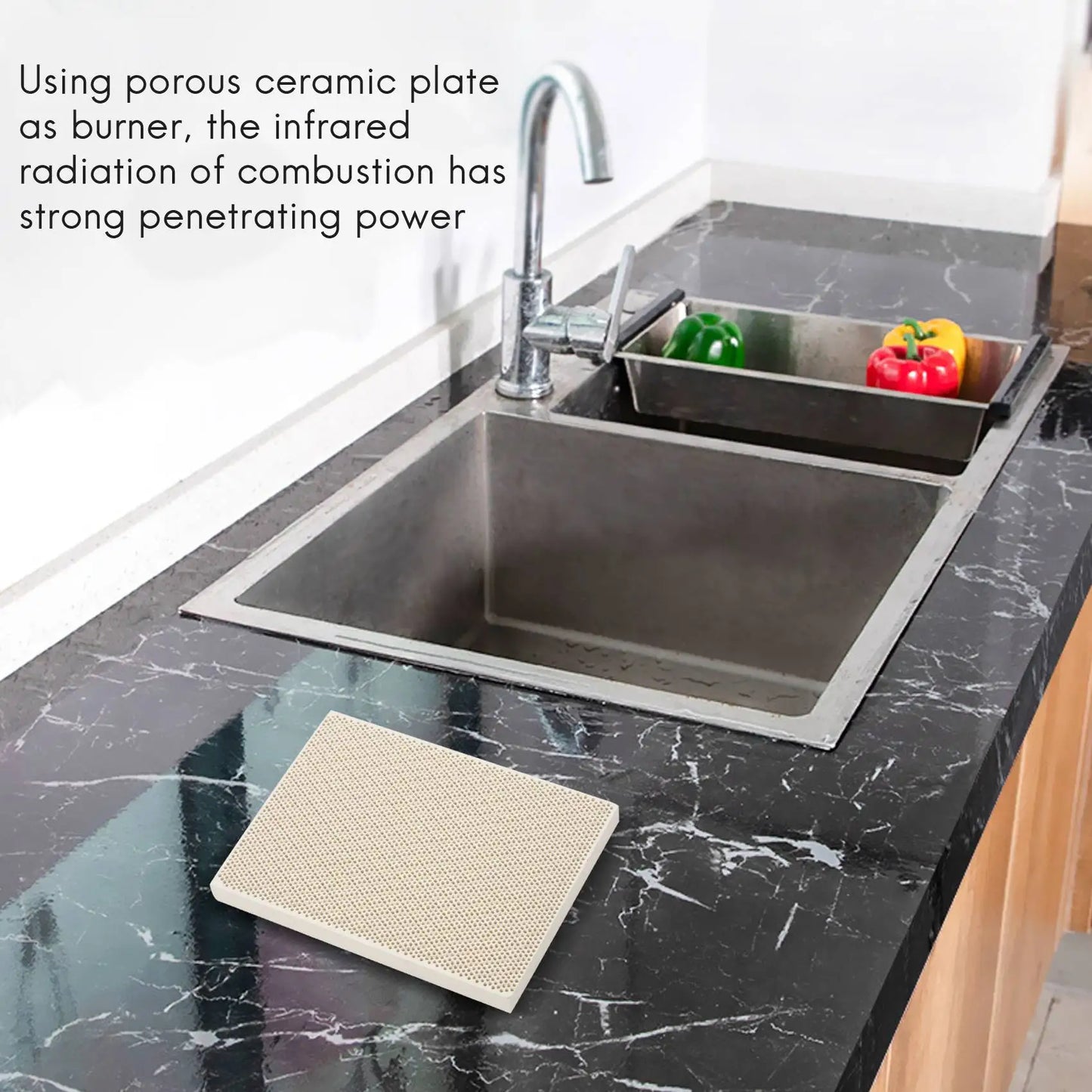 Kitchen: Ceramic Honeycomb Soldering Board Heating For Gas Stove Head 135x95x13mm New