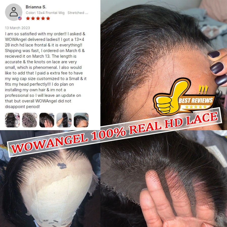 Wowangel 13x6 Full Lace Frontal HD Lace Frontal Wigs