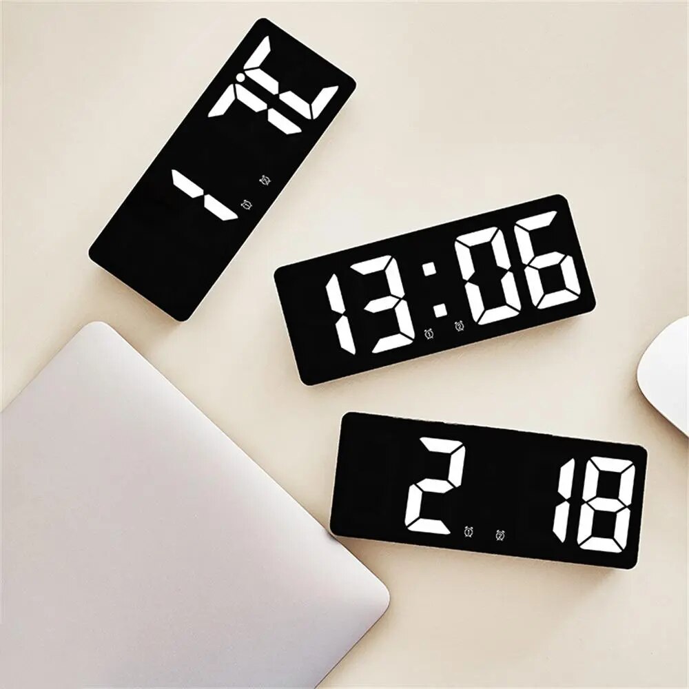 Home Decoration Alarm Clock Bell Electronic Two Sets Of Alarm Clocks Led Alarm Clock Big Screen Alarm Clock Household Products