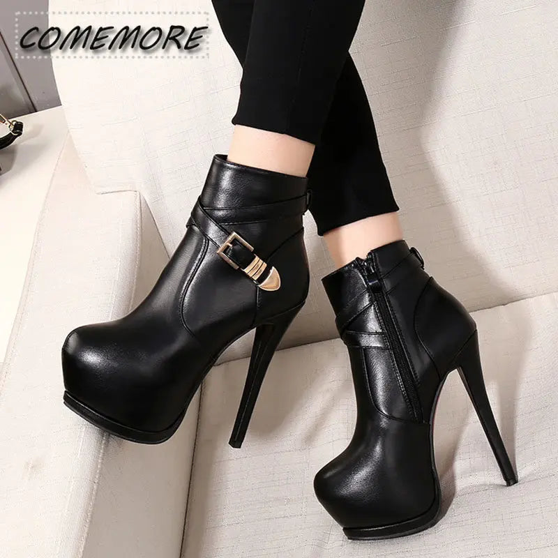 Women's Shoe: Summer Ankle Boots High Heels Women Shoes Peep Toe Sexy Lady Chelsea Boots Party Thin Heeled Size 35-40 Boots Female Women Shoes