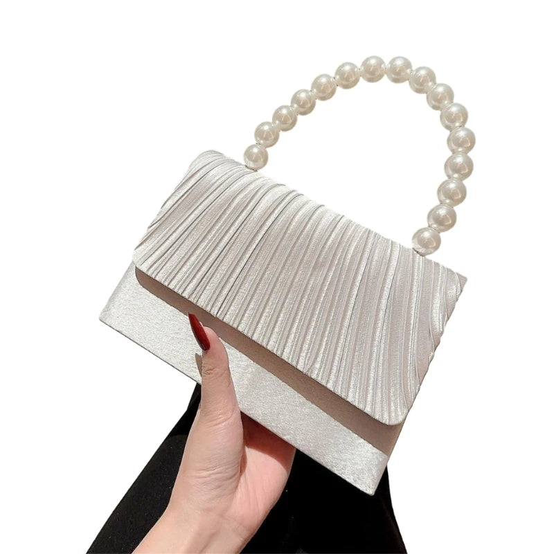 Formal Evening Bag Wedding Party Pearl Handle Clutch Cocktail Prom Handbags