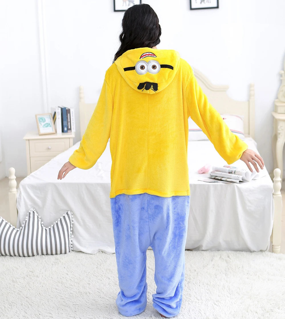 Winter Animal One-piece Pajamas Warm Sleepwear Kigurumi Women Unisex Adult Flannel Onesies Halloween Christmas Cosplay Jumpsuits