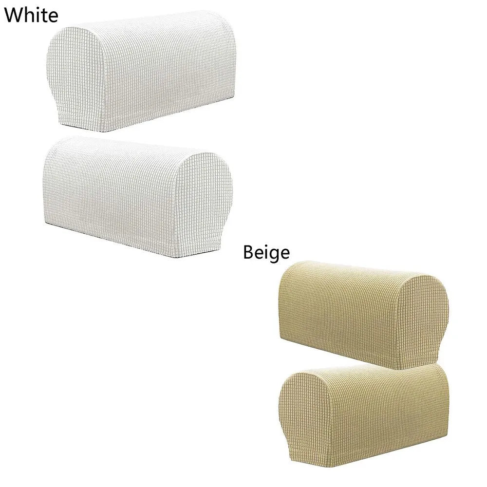 2PCS/SET New Stretchy Flannel Furniture Sofa Armrest Cover Fleece Thickened Non Slip Couch Chair Arm Protector Stretch To Fit