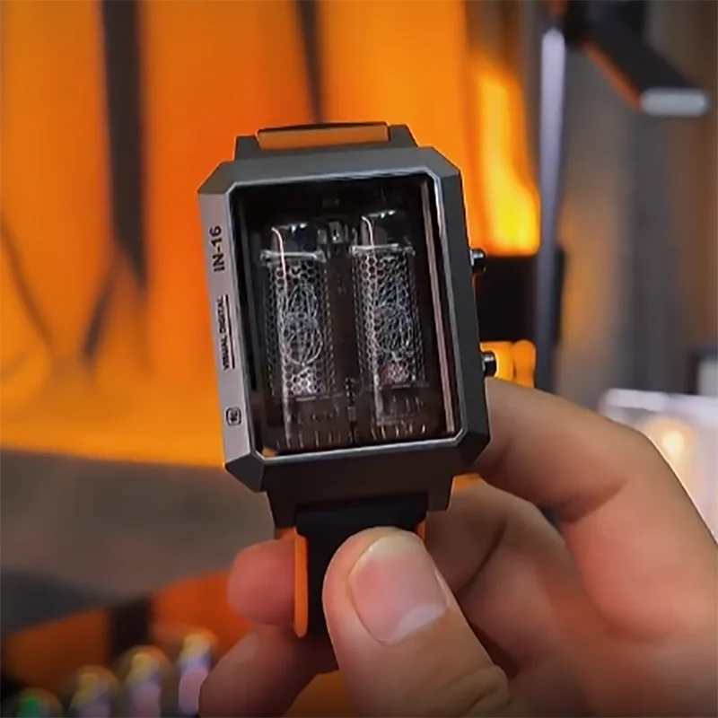 Nixie Tube Watch Men Wrist Men Luxury Smart Watches for Men IN-16 Punk Wireless Charging Watch Gift Best Selling Product 2023