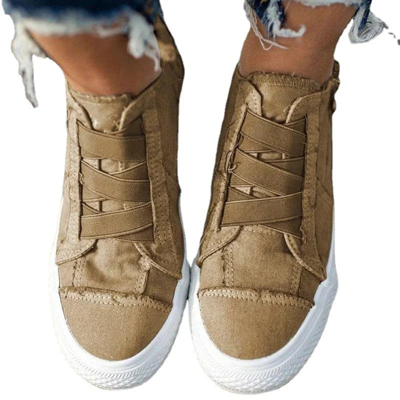 Women's Shoes: Spring 2023 Women Inner Height Increasing Canvas Wedge Shoes Trainers Female Sneakers Woman Casual Thick Bottom Sneaker Tennis