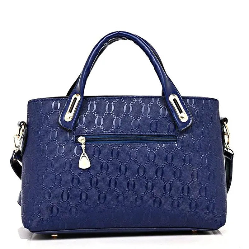 Handbag Set: 4PCS Set PU Leather Leisure Bag Handbag Shoulder Hanging Wallet Composite Bag Elegant Lady Bear Pendant Bag