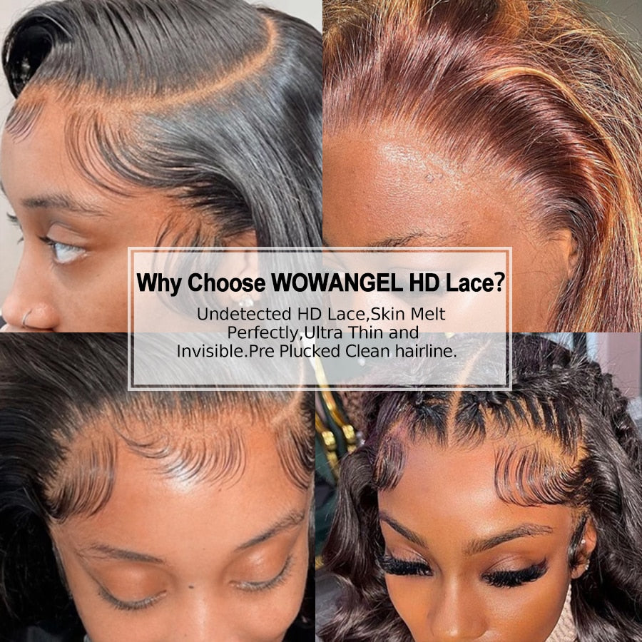 Wowangel 13x6 Full Lace Frontal HD Lace Frontal Wigs