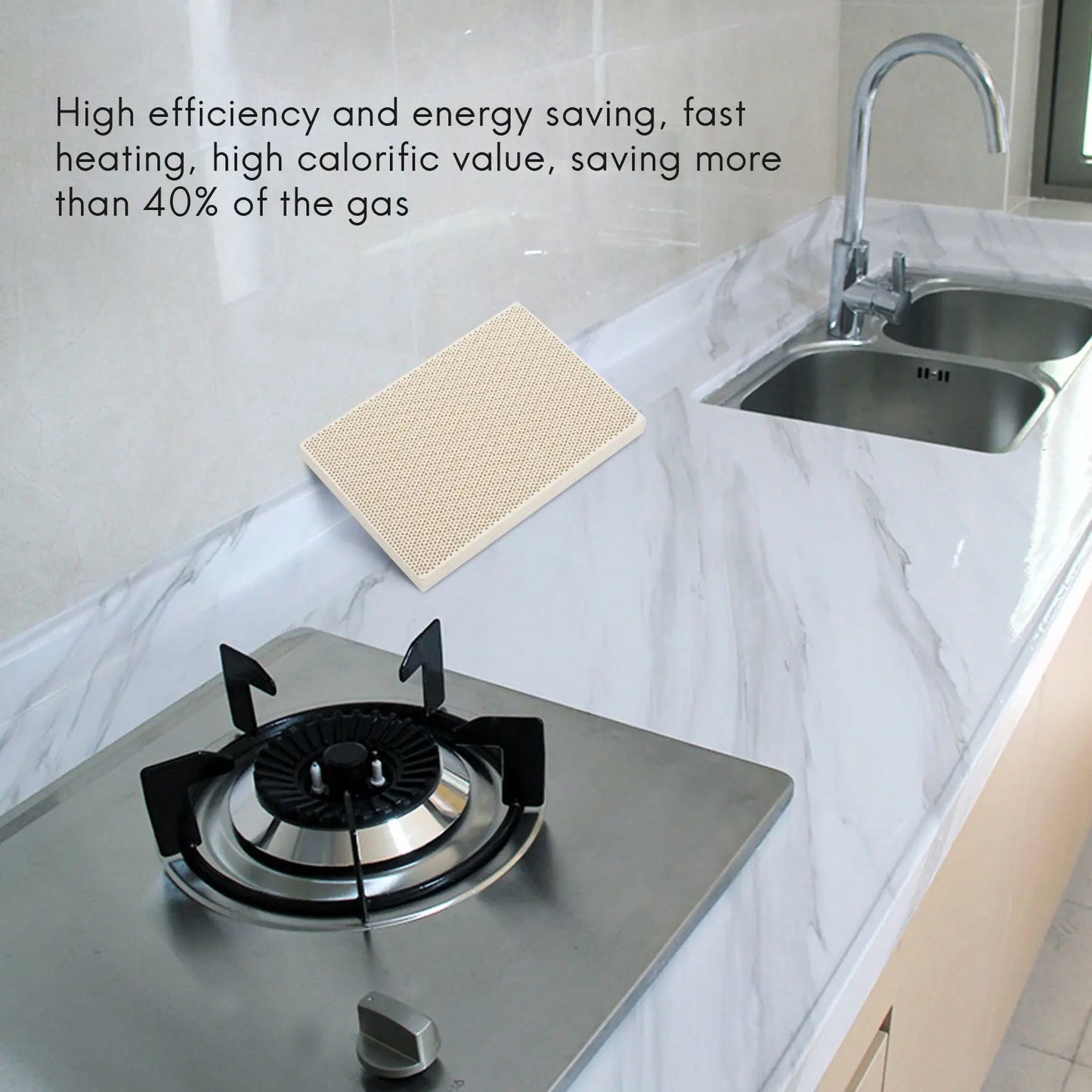 Kitchen: Ceramic Honeycomb Soldering Board Heating For Gas Stove Head 135x95x13mm New