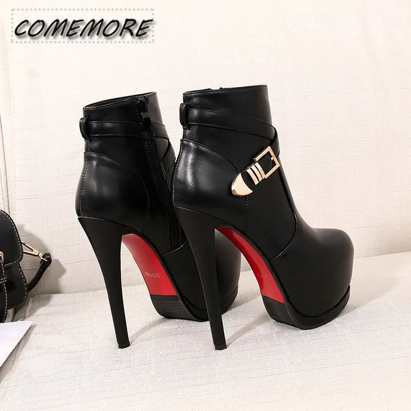 Women's Shoe: Summer Ankle Boots High Heels Women Shoes Peep Toe Sexy Lady Chelsea Boots Party Thin Heeled Size 35-40 Boots Female Women Shoes