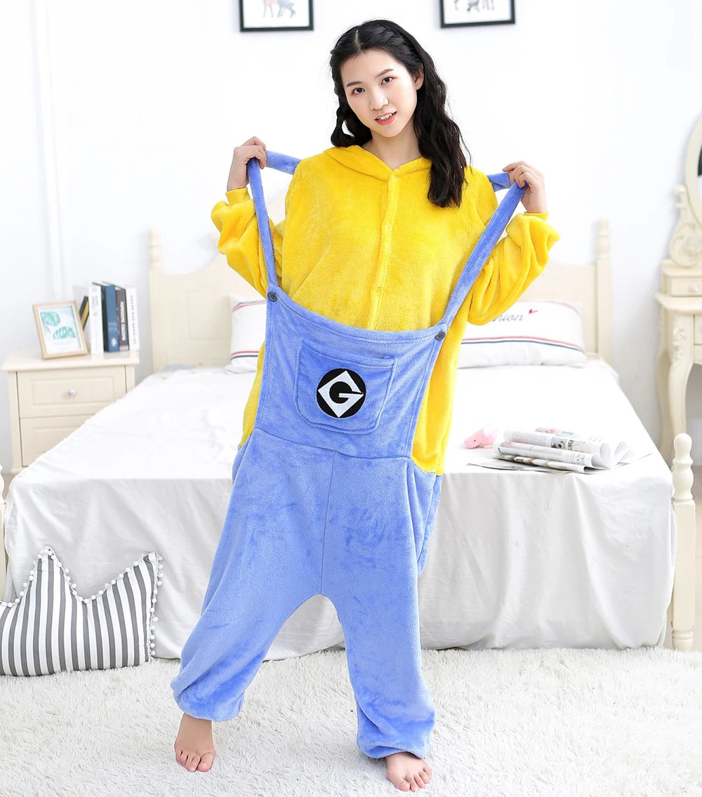 Winter Animal One-piece Pajamas Warm Sleepwear Kigurumi Women Unisex Adult Flannel Onesies Halloween Christmas Cosplay Jumpsuits